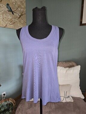 Athleta Blue Scoop Neck Tank Top